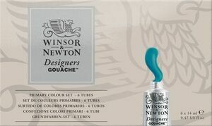 W&N Designer Gouache Primary Colours 6 Set